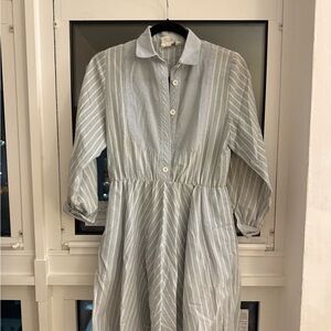Striped Button-Up Dress